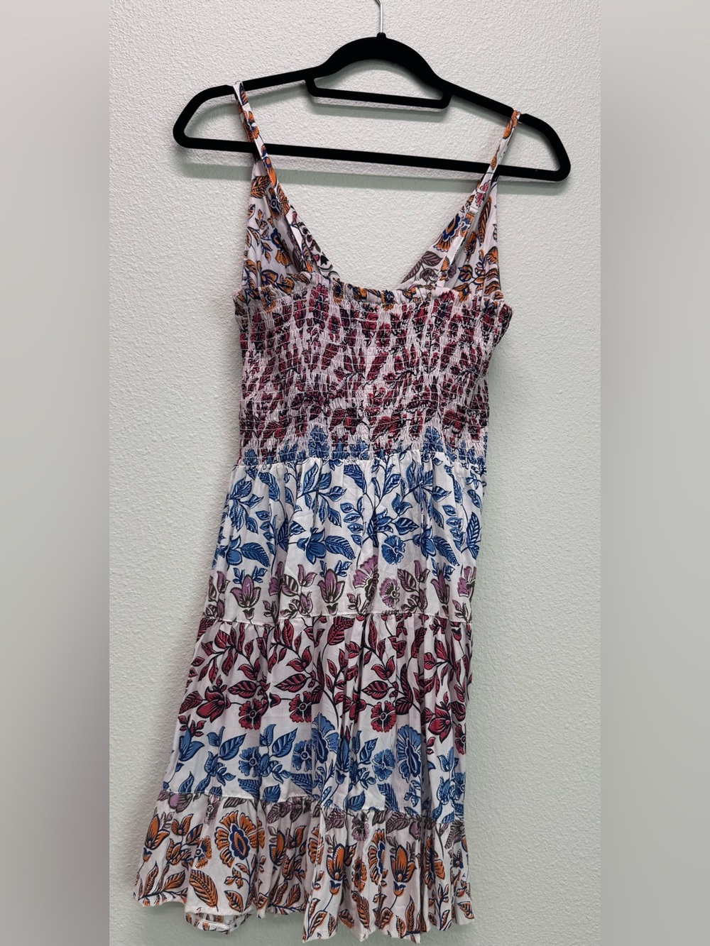 NWT Angie White Mini Dress with Blue and Pink Floral Print,Various Sizes - Picture 3 of 7